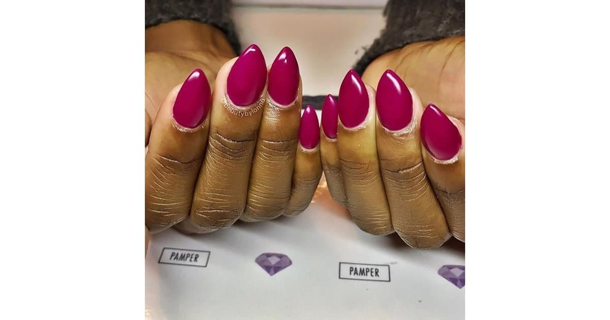 Mountain peak shape nail designs